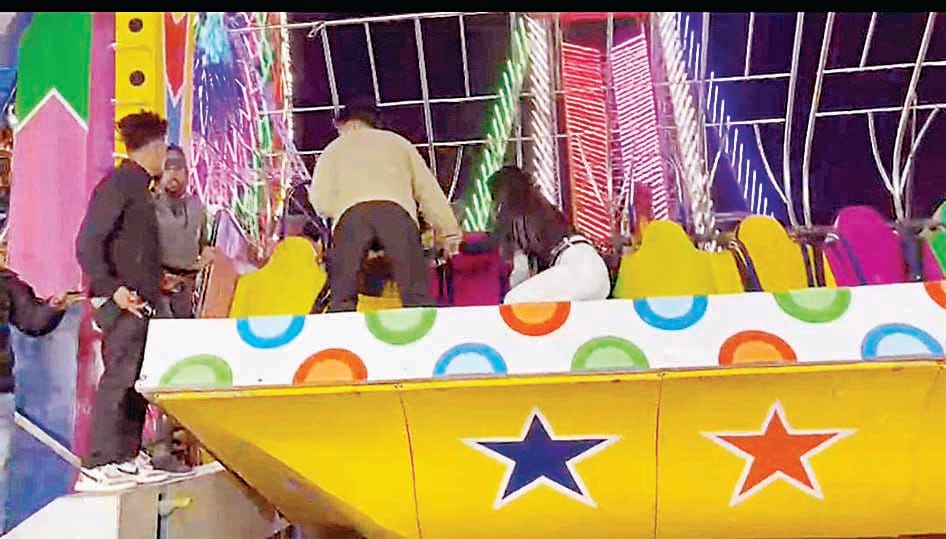 Swings which remained closed throughout the day started operating after evening