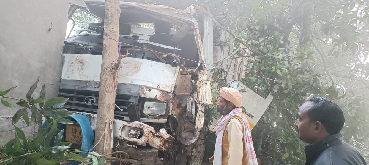 DCM collided with a tree and entered the temple premises