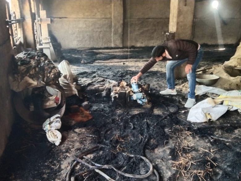 Massive fire breaks out at poultry farm in Sirdhan, 9,570 chicks burnt alive