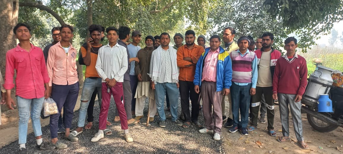 Villagers stopped road construction