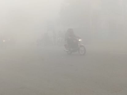 temperature dropped by two degrees due to fog road and rail traffic affected