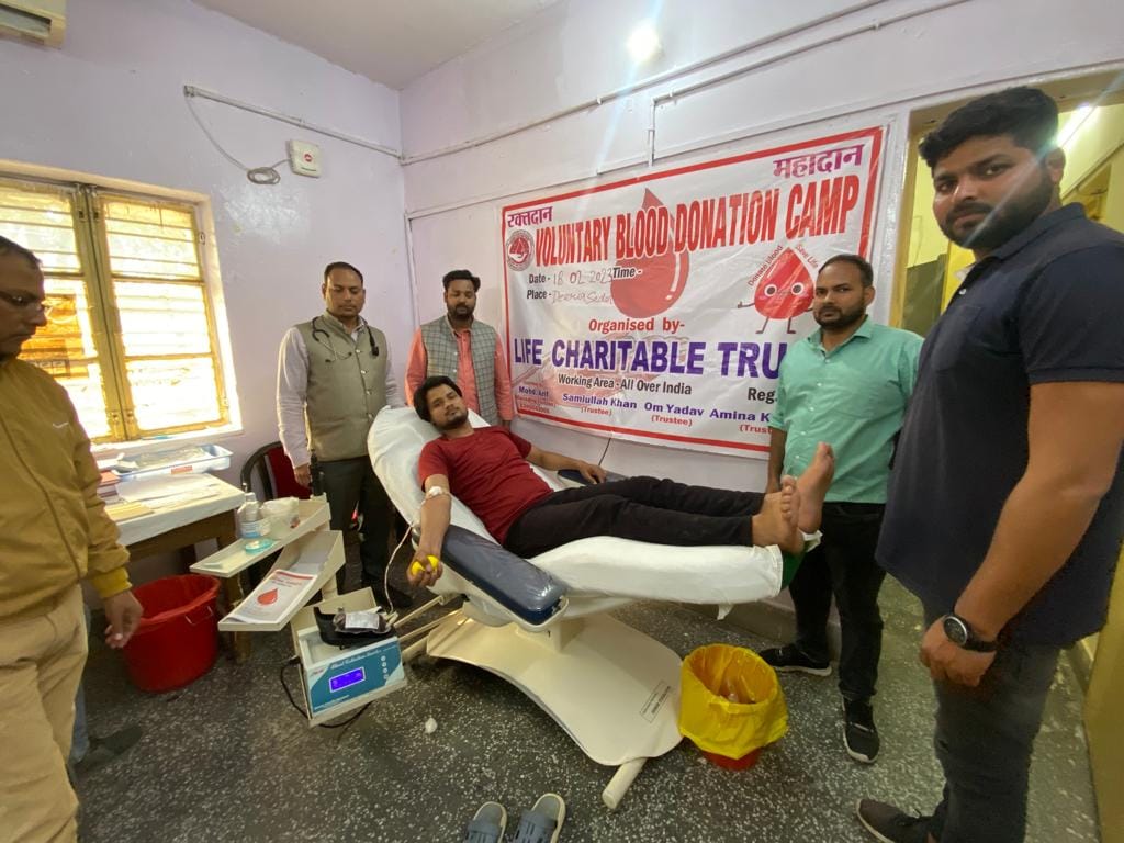 Ten people became great donors in blood donation camp