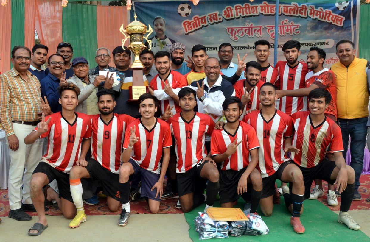 Meerut won the football tournament by defeating Muzaffarnagar