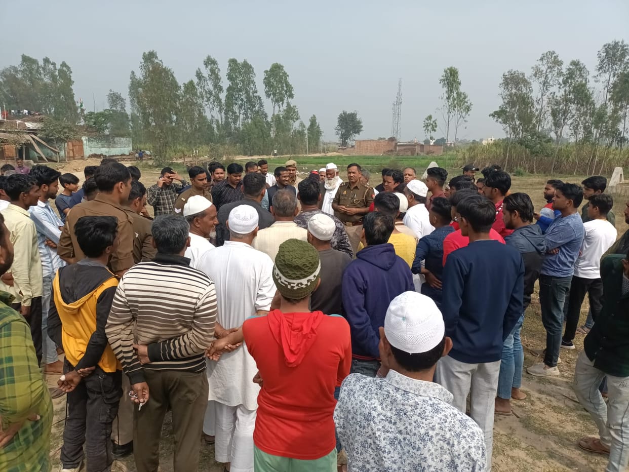 Stopped the work of pipeline being laid in the middle of the cemetery