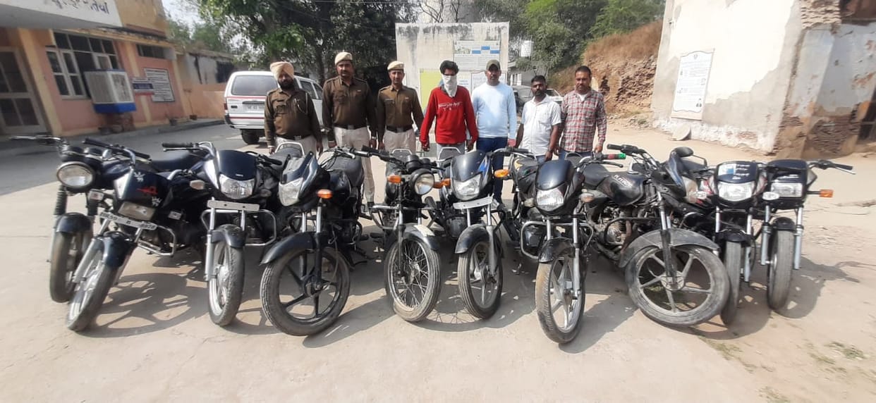 Bike thief arrested, 10 stolen bikes recovered from Punjab and Haryana