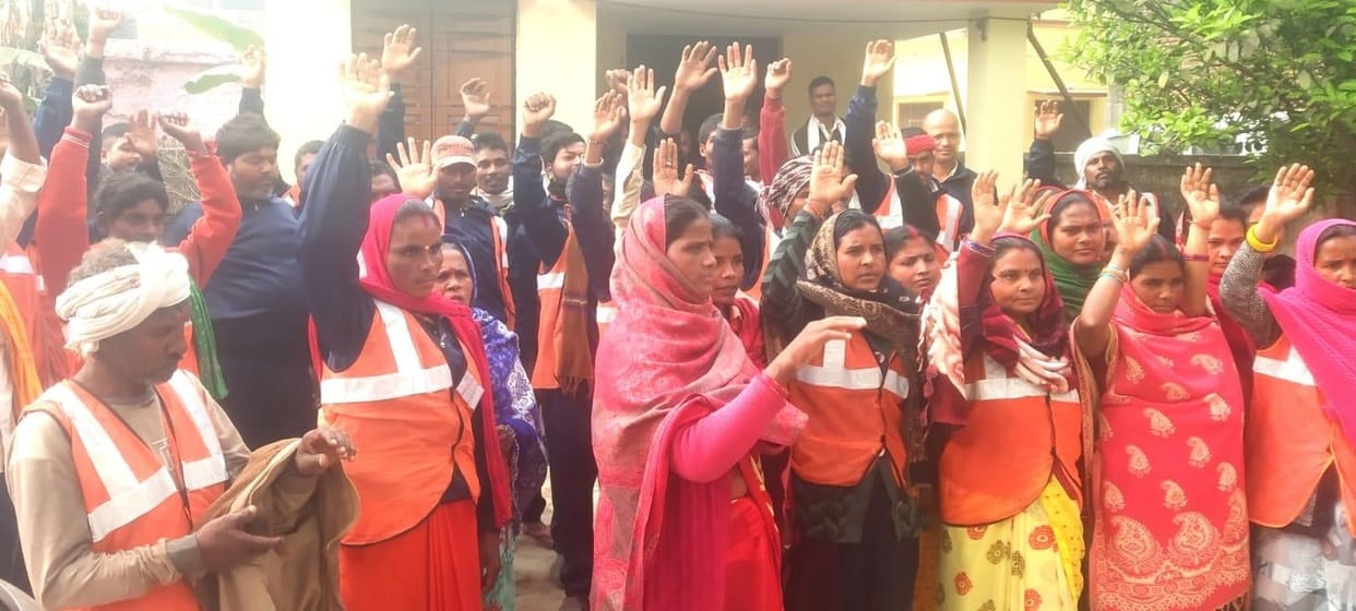 Cleaners strike for salary, cleaning interrupted