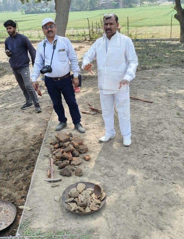 excavated pottery