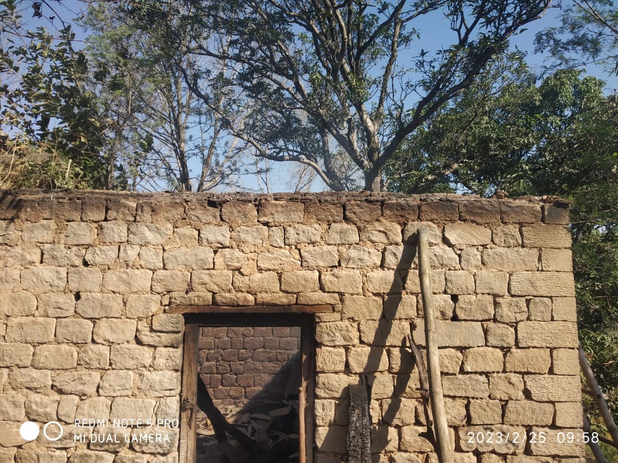Cattle shed burnt to ashes in Sanihara village, four goats burnt alive
