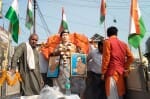 शहीद सम्मान यात्रा में शामिल शहीद प्रशांत कुमार शर्मा की प्रतिमा।