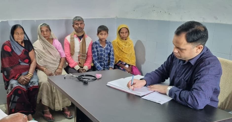 Checked the health of patients in Arogya Mela