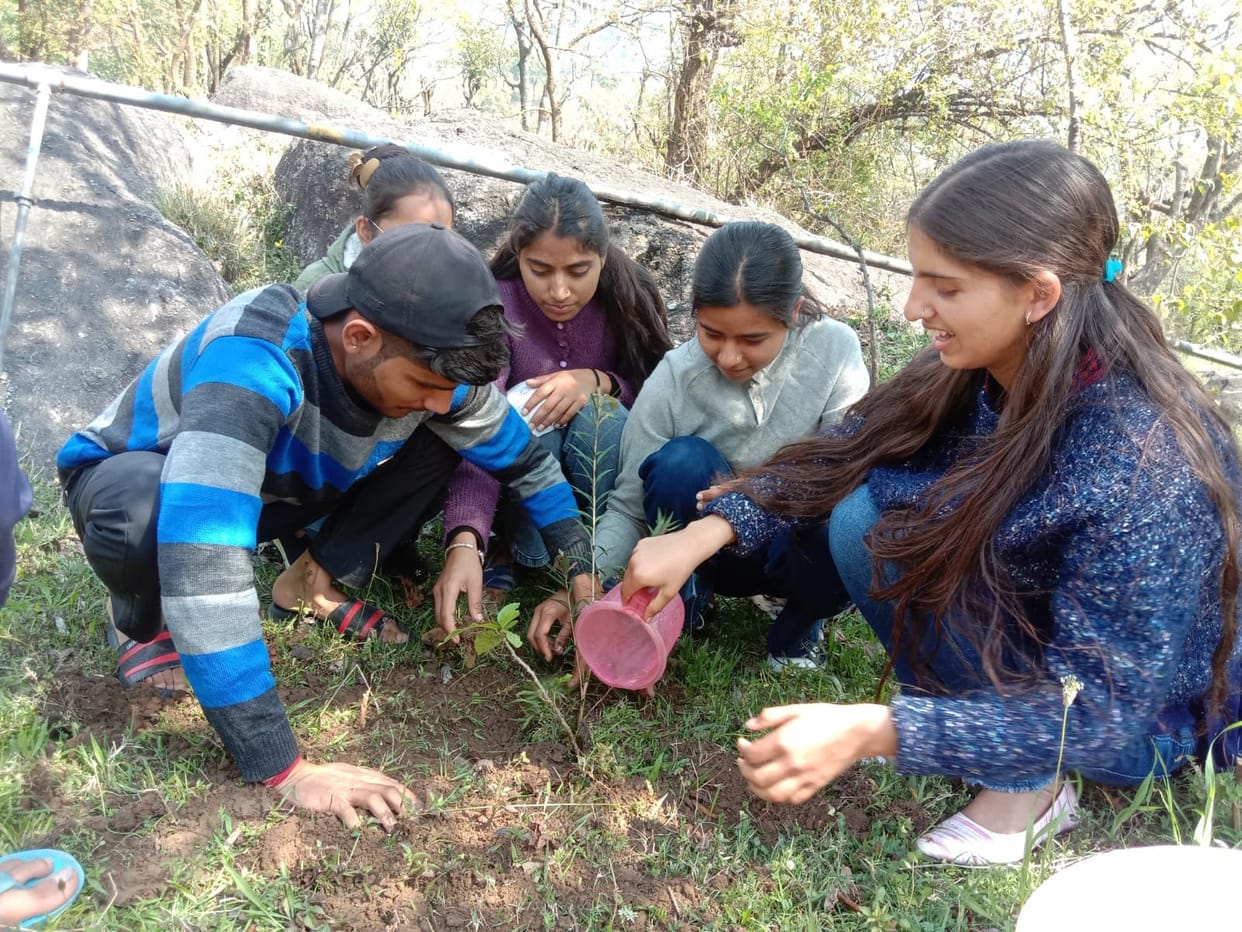 Black Bridge Youth Club beautifies the way, planted saplings