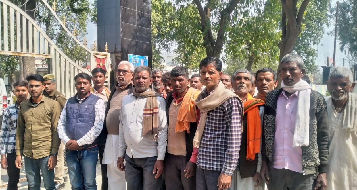 Villagers are holding the father responsible for the death of narrator Poonam