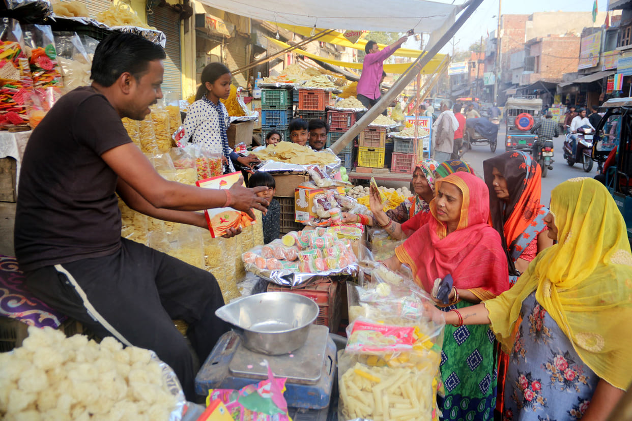 Colorful chips and papad spring in the markets