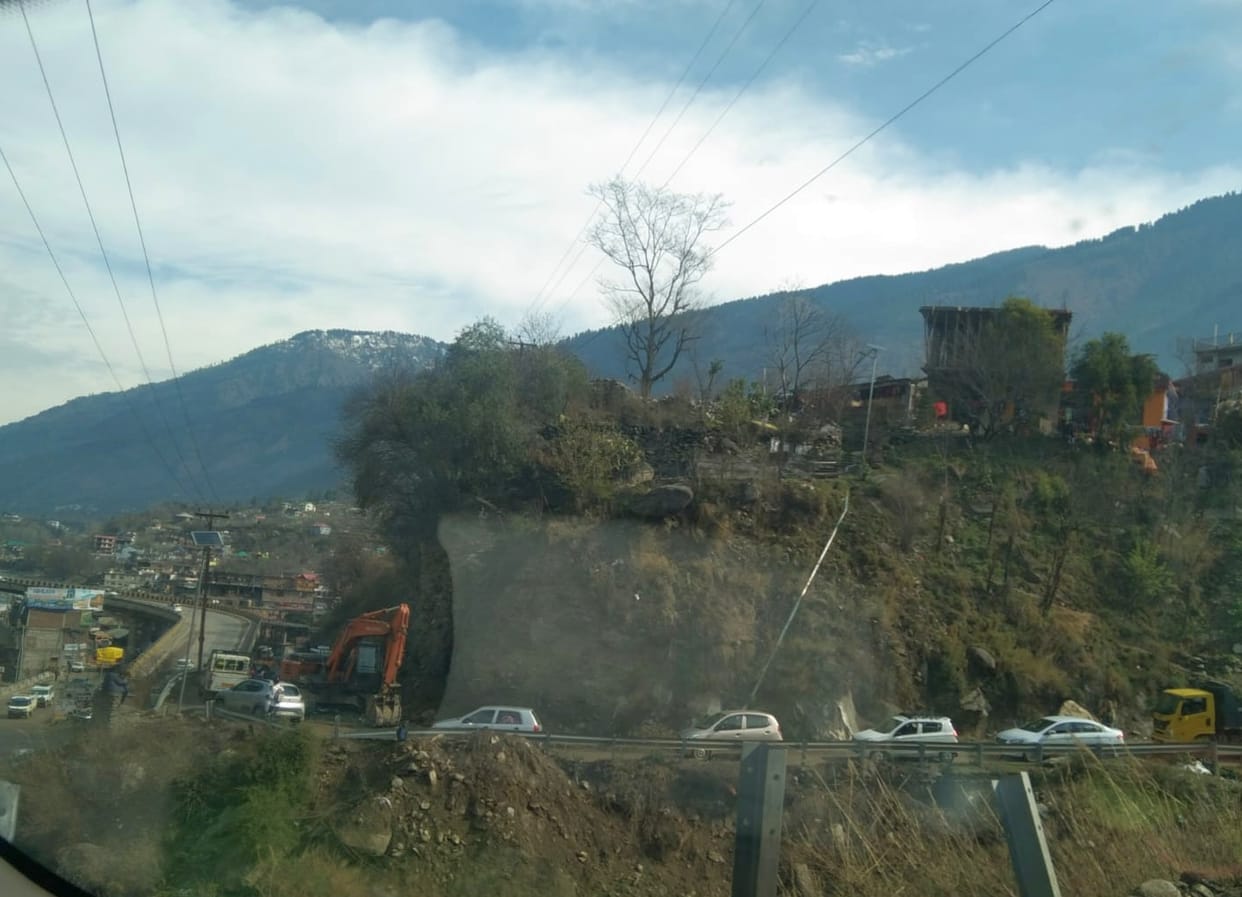 Students unable to reach school due to jam in bijal mahadev road