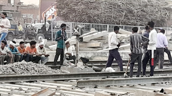 Trains canceled due to track work in Deoband, passengers upset