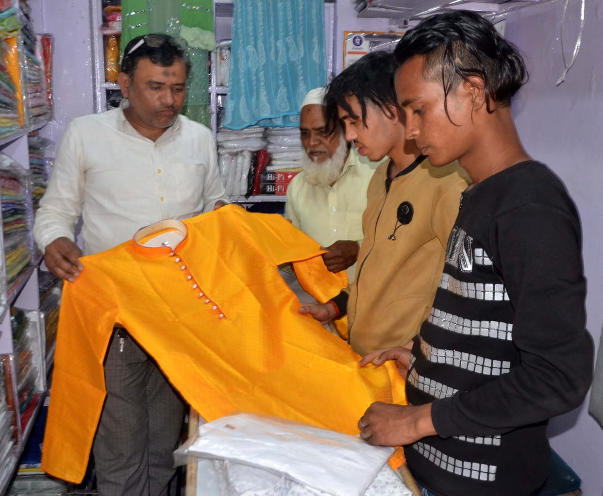 demand for saffron kurta pajama more than white