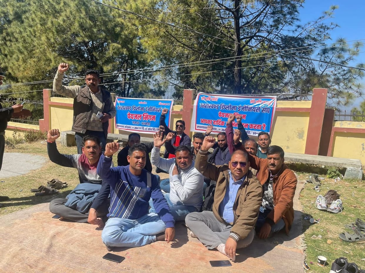 People protested for thier demands.