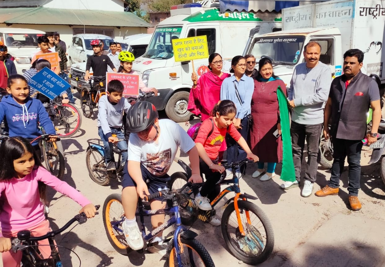 health department organised cycle railly in nahan