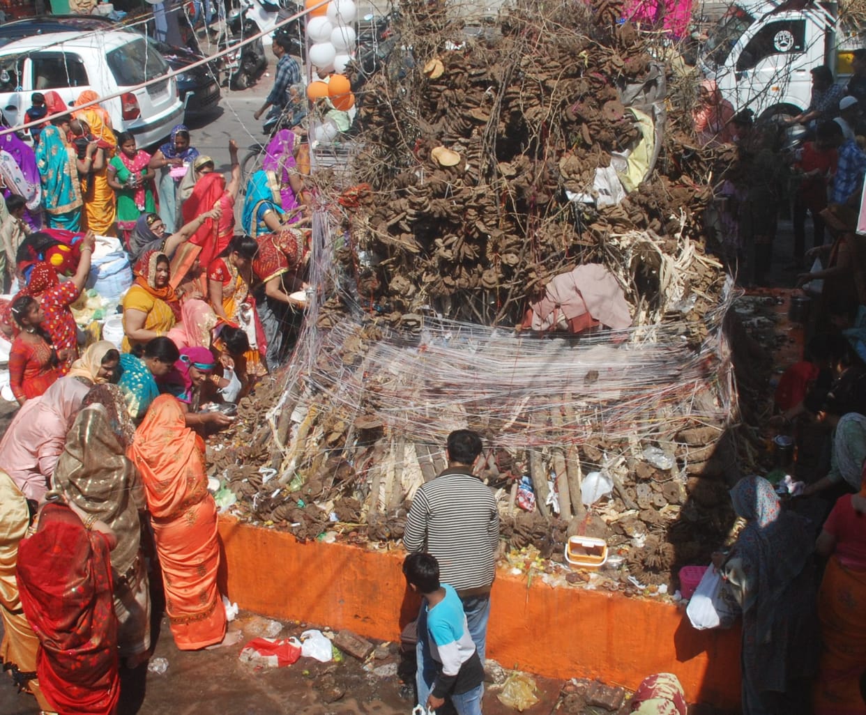 Holika Dahan took place in tight security across the district