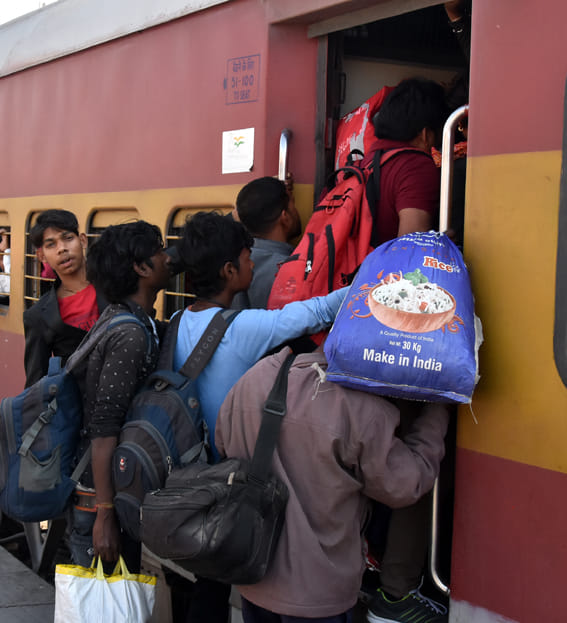 There was no place to keep feet in the trains