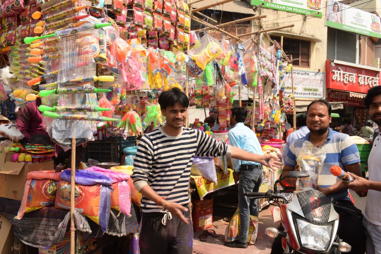 There was a lot of shopping for Akhat, Gulal and Pichkari