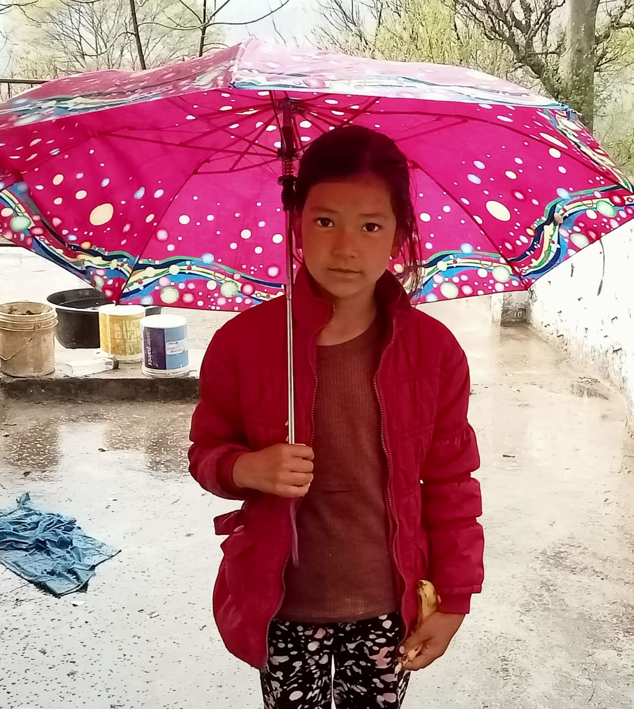 Weather changed, clouds rained with strong wind