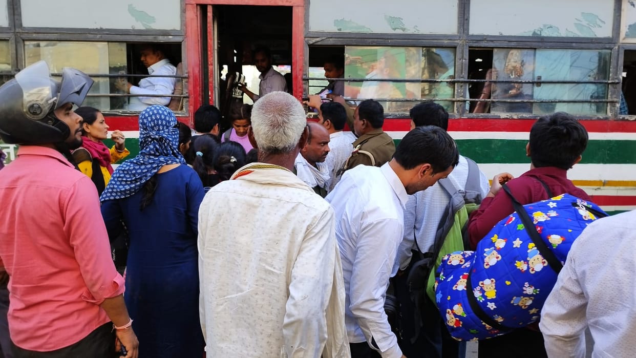 No seats in trains have to travel standing in buses too