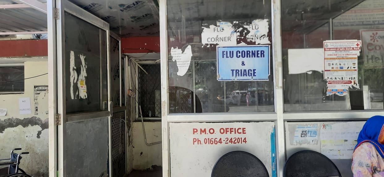 Flu corner made for sampling and consultation of H3N2 in civil hospital
