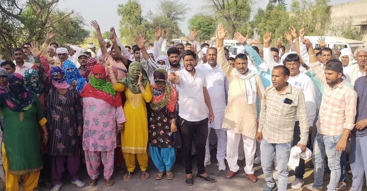 Villagers agitated over the death of the girl, jammed