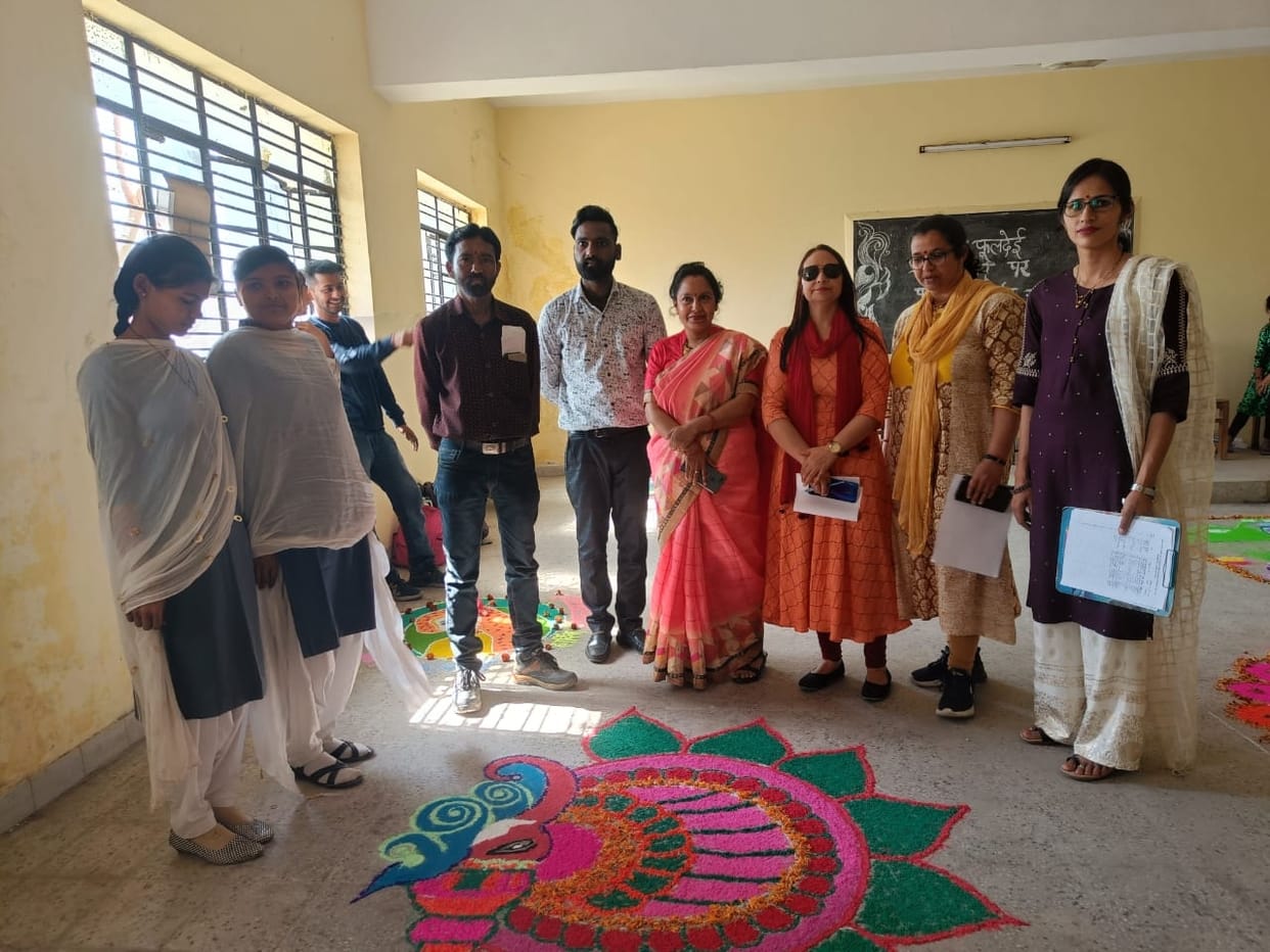 Neha, Kajal topped in Phool Dei Rangoli competition
