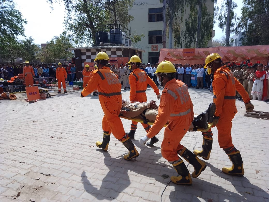 Mockdrill: Earthquake hits National College, teams rescue 13 students