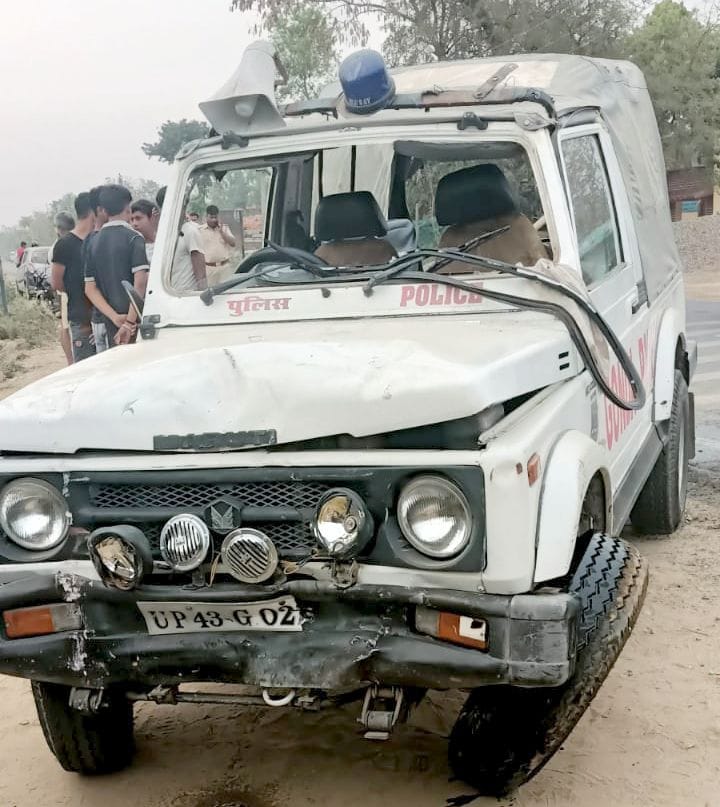 accident gonda policeman injured