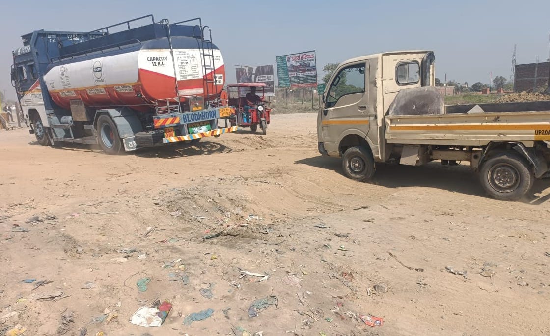 Pedestrians face trouble due to bad condition of the road
