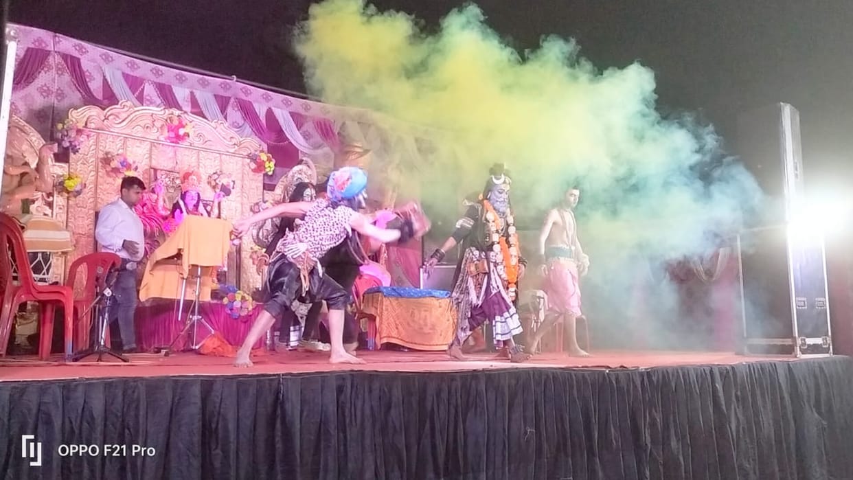 Devotees dance fiercely in the awakening of Lord Shani Dev