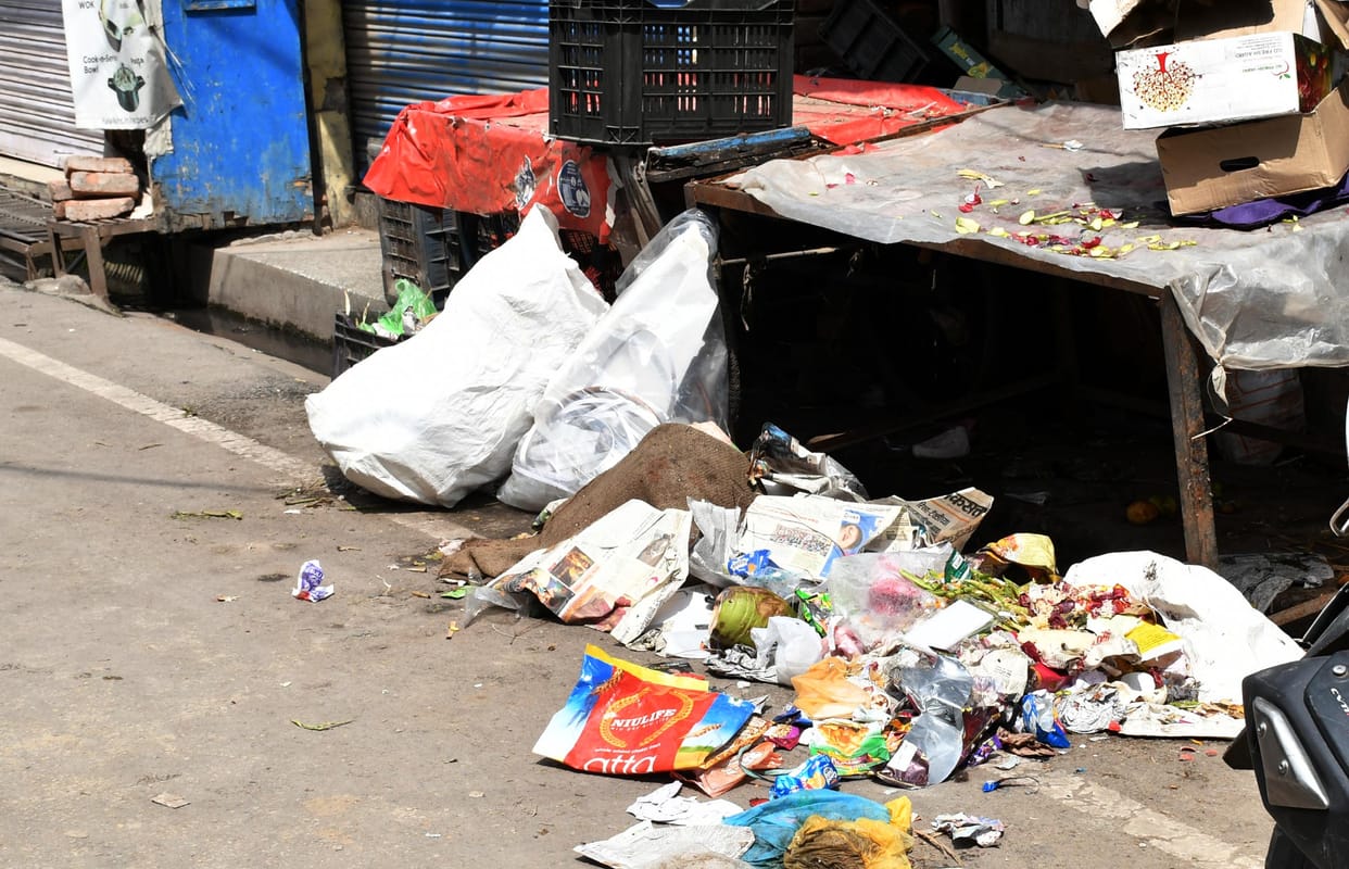 Garbage is not getting up in the city for half a day