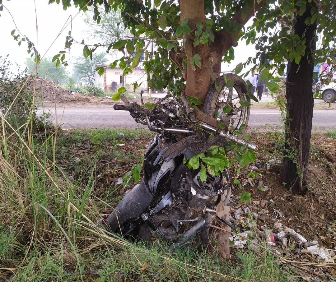death of bike rider in car collision another injured