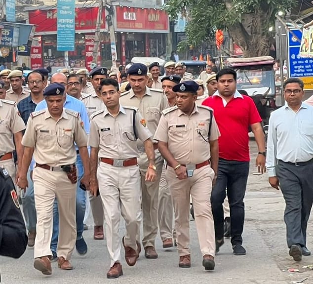 by foot marching sp assured residents of security