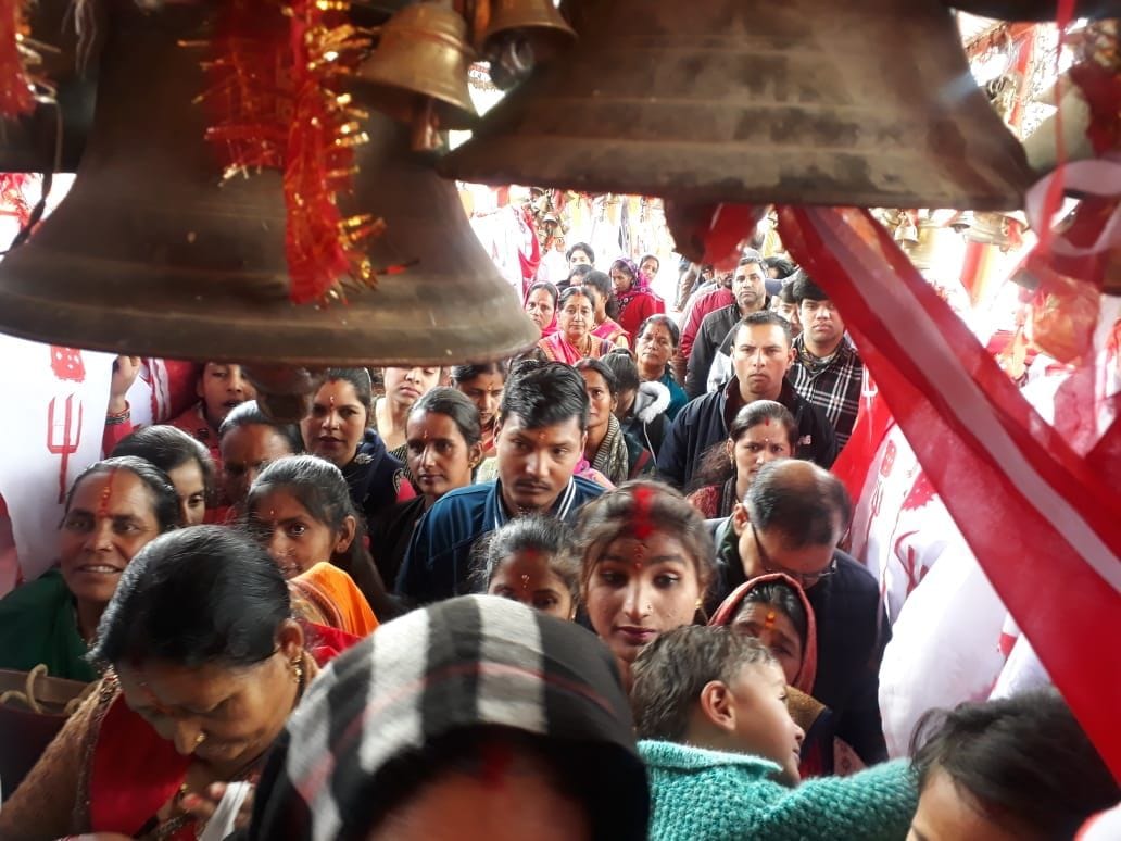 devotees with drums