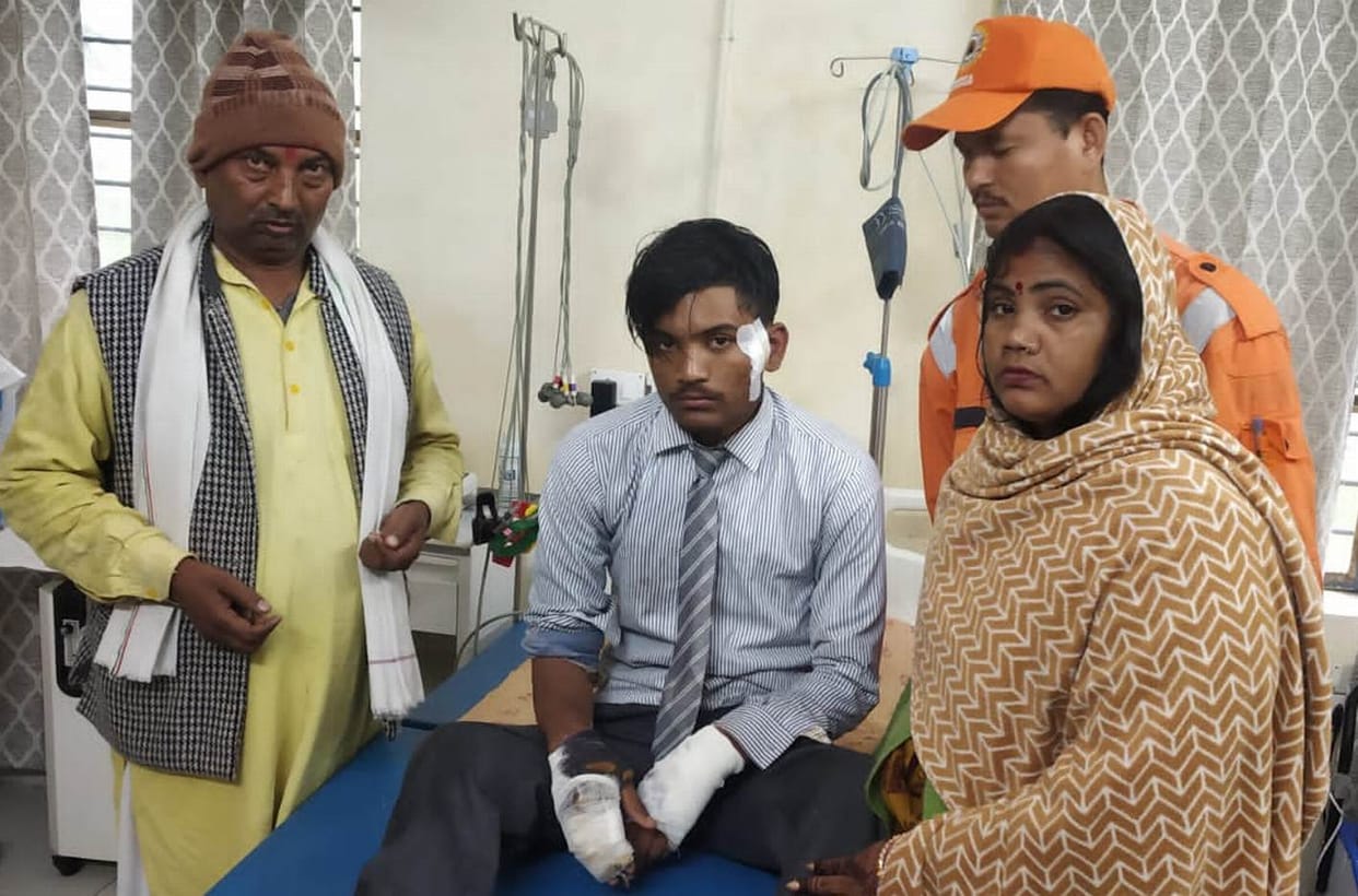 The jawan got the injured student treated and taken to the examination center