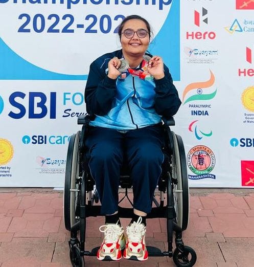New record: Ekta Bhayan won gold medal in National Para Athletics Championship