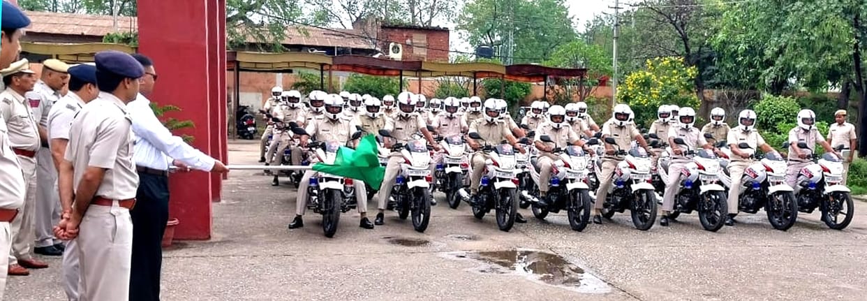 rewari police got 40 new motorcycles now security system will be stronger