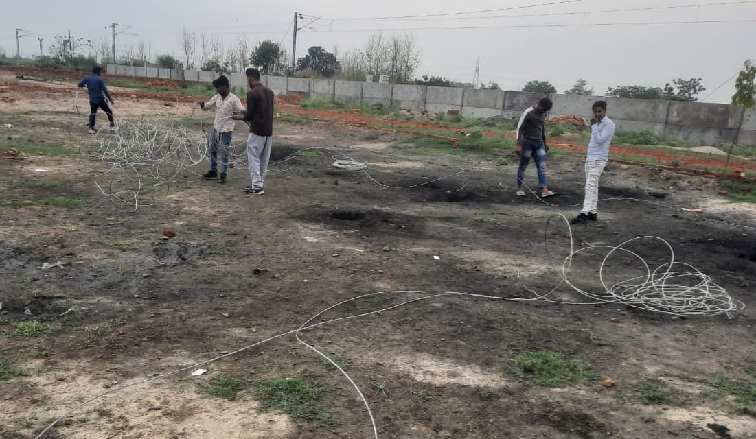 The line was removed, the team also uprooted the meter