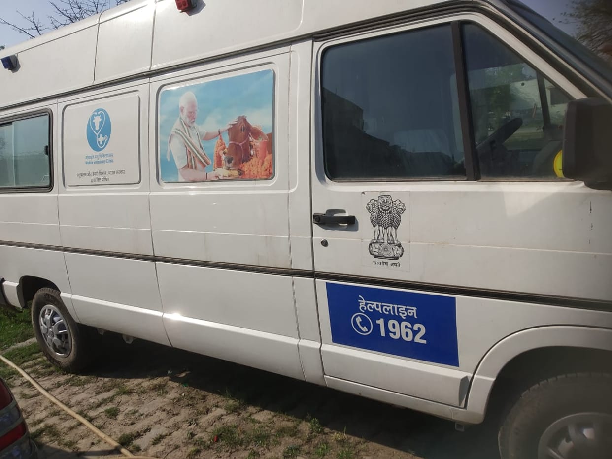 Two veterinary vans came for the treatment of animals