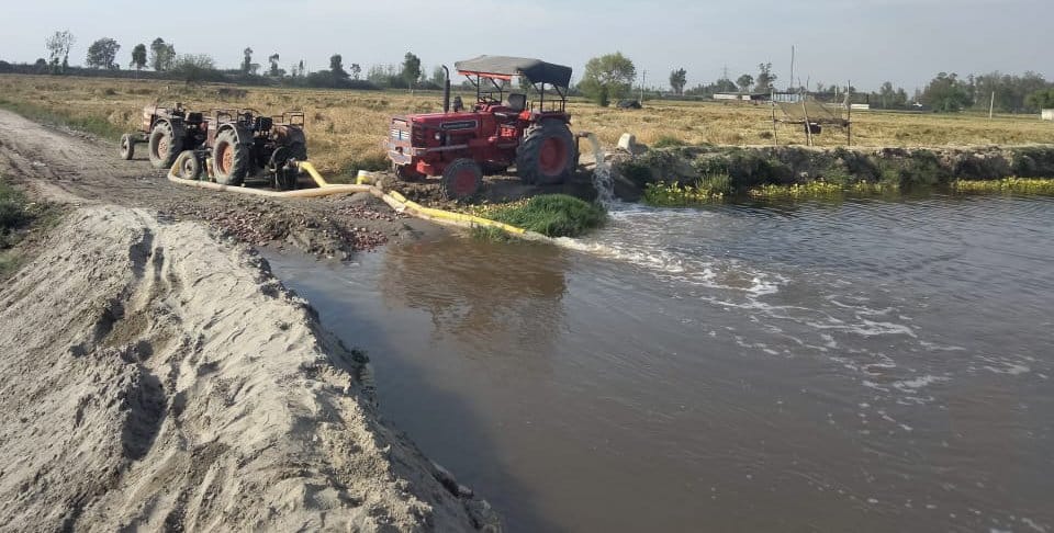 Mamour lake overflows and breaks, hundreds of bighas of crop wasted