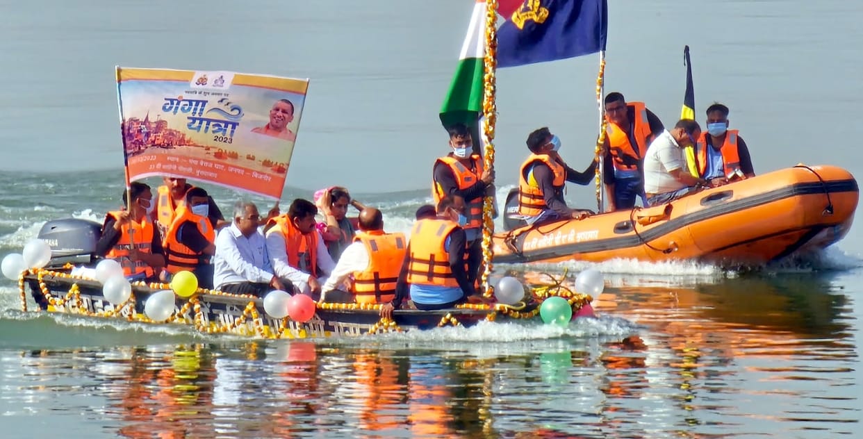 Ganga Yatra taken out on completion of one year of government