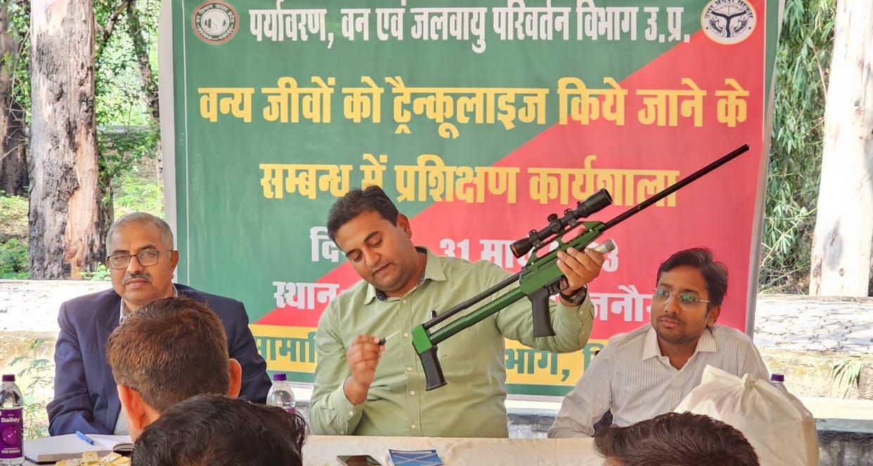 Information given to forest workers to tranquilize