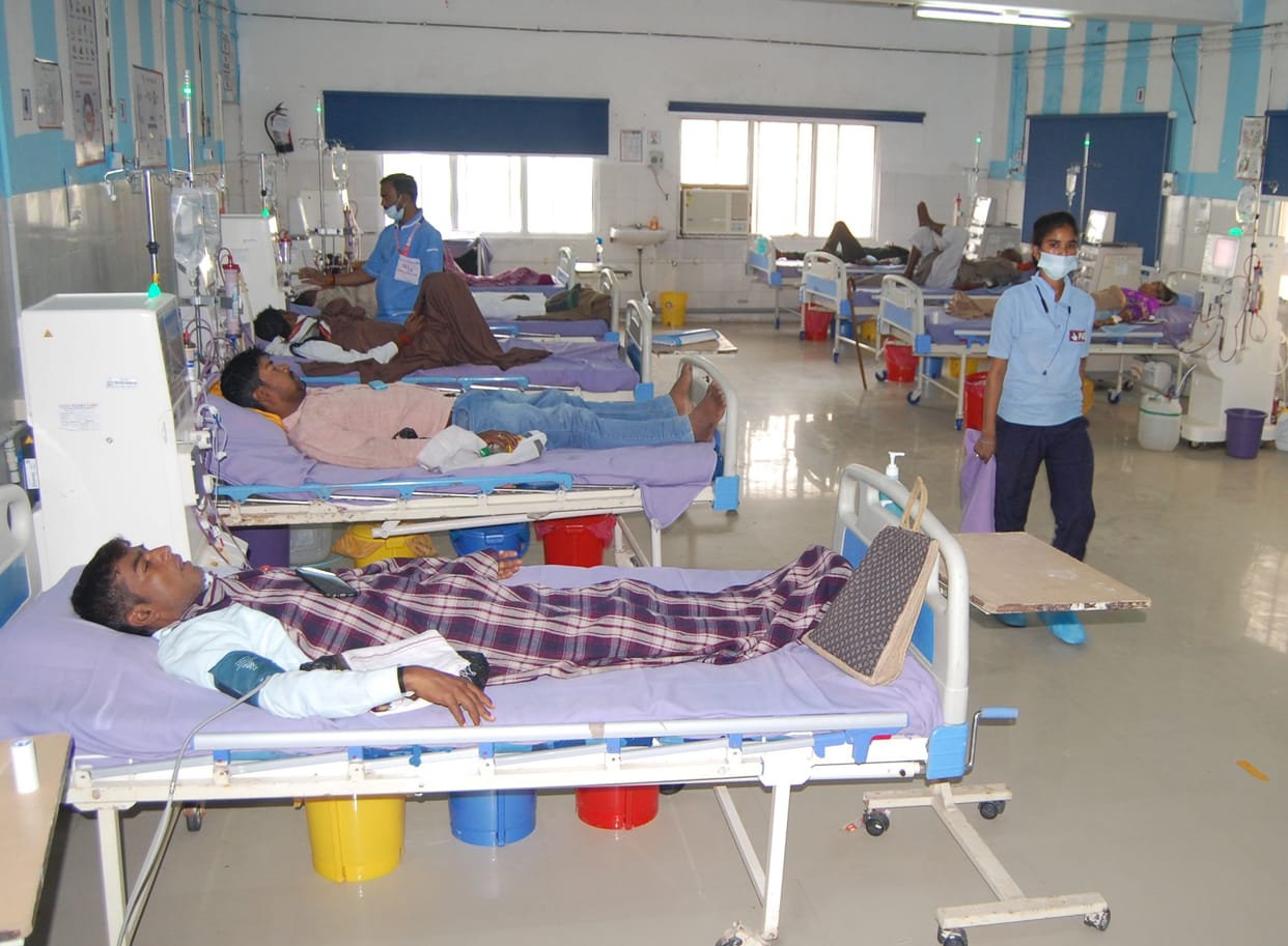 Dialysis has to be done from outside at expensive prices