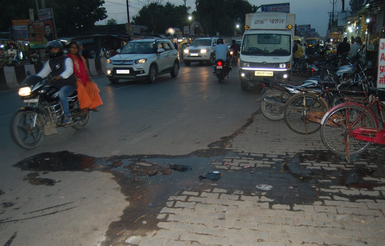 dilapidated drain drinking dirty water