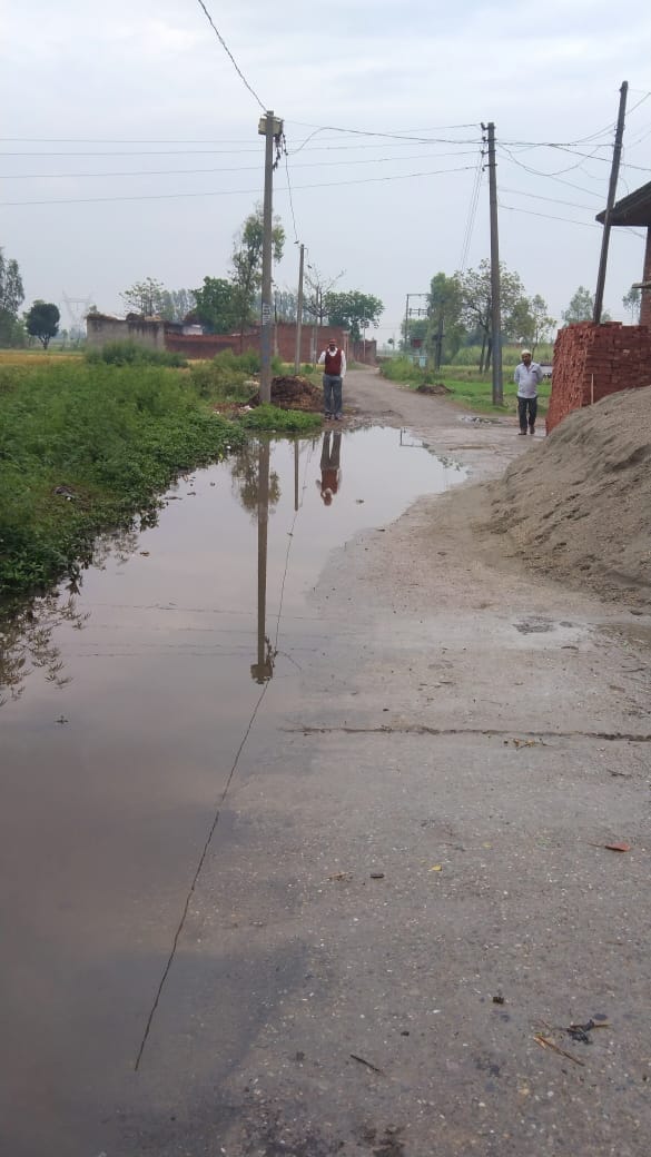 Lightning struck in rain and storm, damage to crops