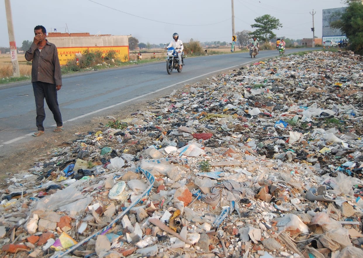 Garbage found in the villages attached to the city